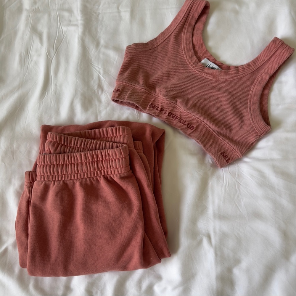 The Mayfair Group Self Love Club Loungewear Set in Pink